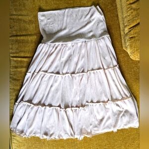 A. Byer Elegant Cream Tiered Skirt